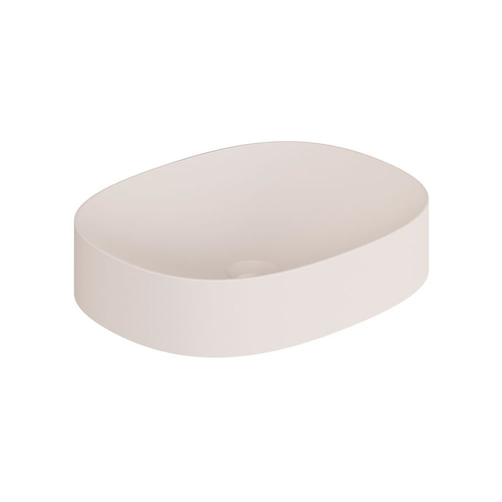 Vado Cameo Pink Clay Mineral Cast Oval Countertop Basin
